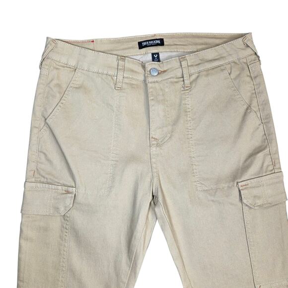 True Religion Khaki Cargo Pants‎ Men's Size 31x32 Brown Boot Cut NWOT New - Picture 4 of 15